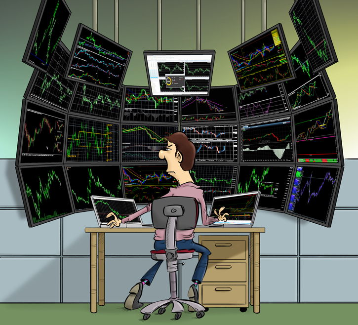 A Forex trader trying to work with too many platforms at once