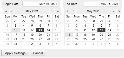 Dukascopy Calendar - Time Browsing