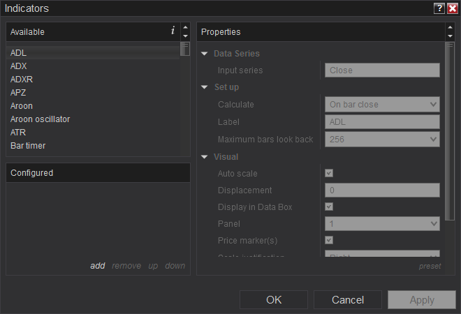 NinjaTrader - 指标