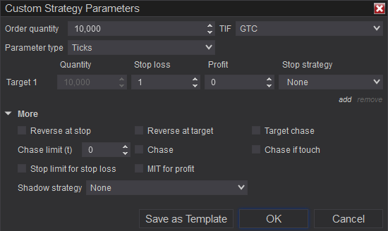 NinjaTrader - 自定义策略参数